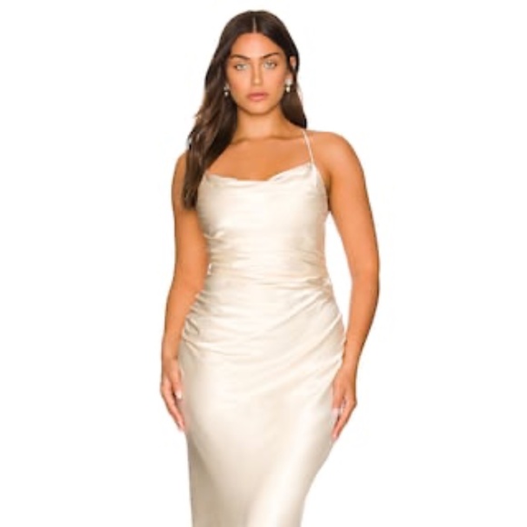 Shona Joy La Lune Lace Back Maxi Dress in Cream - Picture 2 of 12